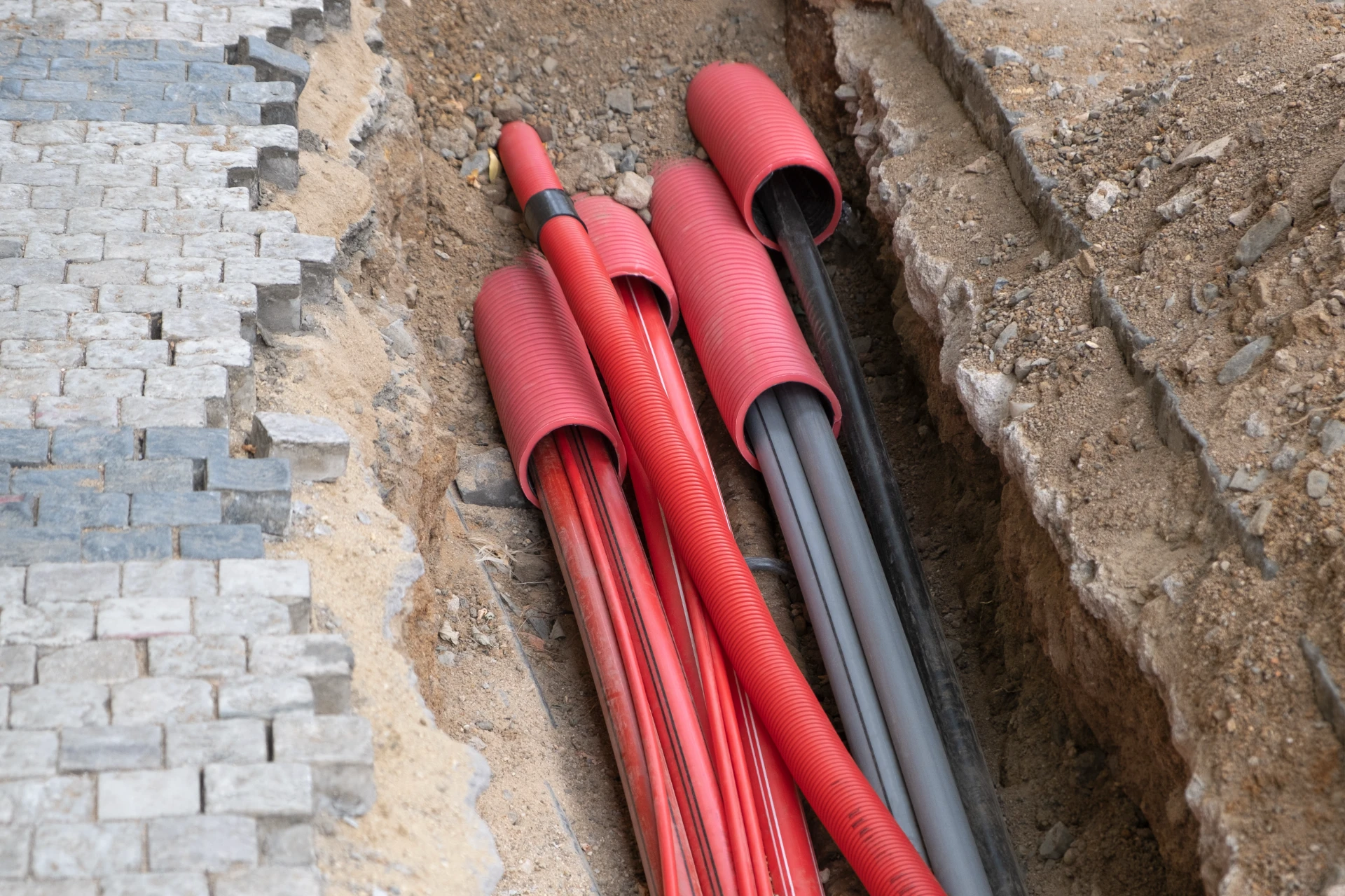 branchement, vrd, raccordement eau électricité et fibre