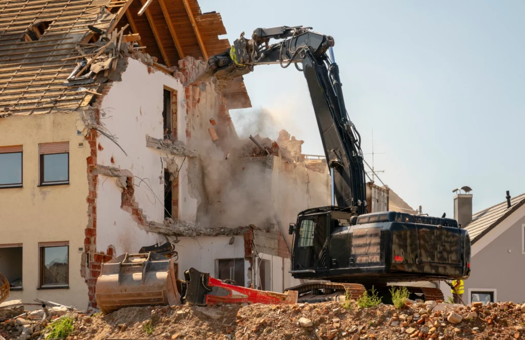 démolition maison individuelle, évacuation déchets